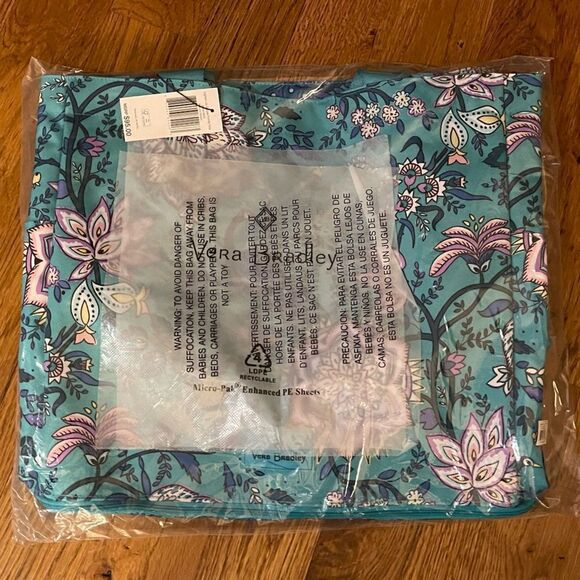 Vera Bradley Lighten Up Deluxe Family Tote Bag in Peacock Garden NWT - Picture 4 of 4